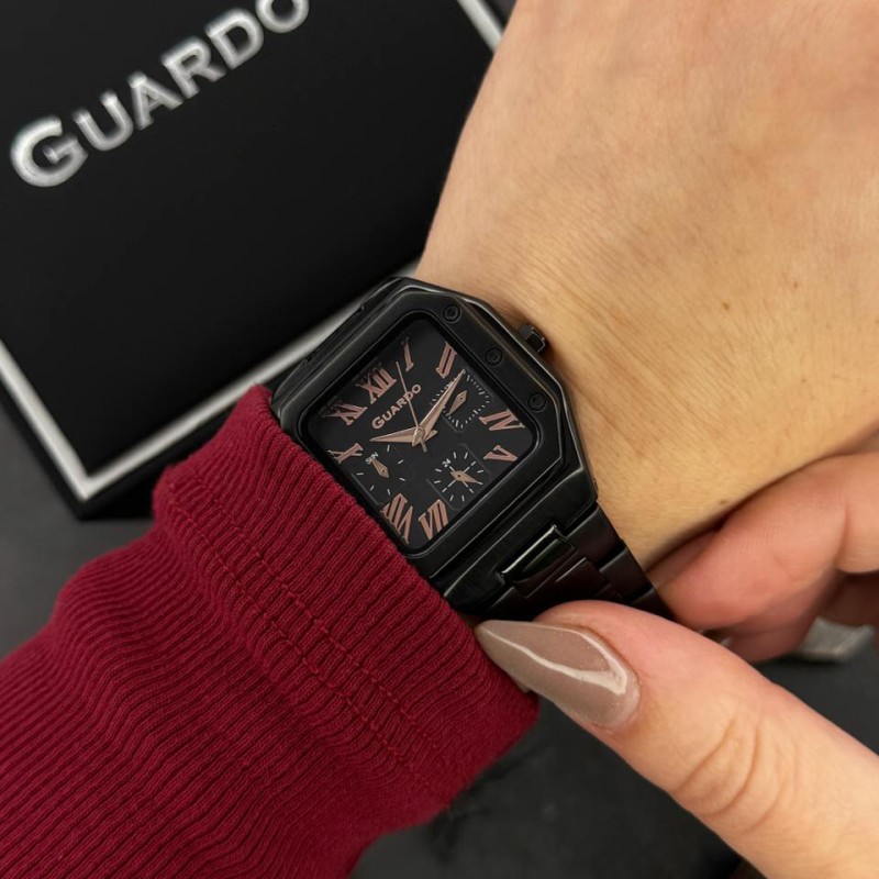 Жіночий наручний годинник Guardo 012727-4 L чорний, кварцовий у класичному стилі
