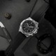 Чоловічий наручний годинник Guardo 012757-1 Silver-Black — сталевий корпус, каучуковий ремінець, 3 ATM