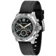 Чоловічий наручний годинник Guardo 012757-1 Silver-Black — сталевий корпус, каучуковий ремінець, 3 ATM