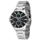 Чоловічий наручний годинник Guardo 012723-2 Silver-Black у класичному стилі з металевим браслетом