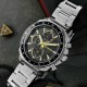 Чоловічий годинник Guardo 012782-7 Silver-Black — класичний сталевий браслет з функцією дати та дня тижня