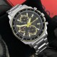 Чоловічий годинник Guardo 012782-7 Silver-Black — класичний сталевий браслет з функцією дати та дня тижня