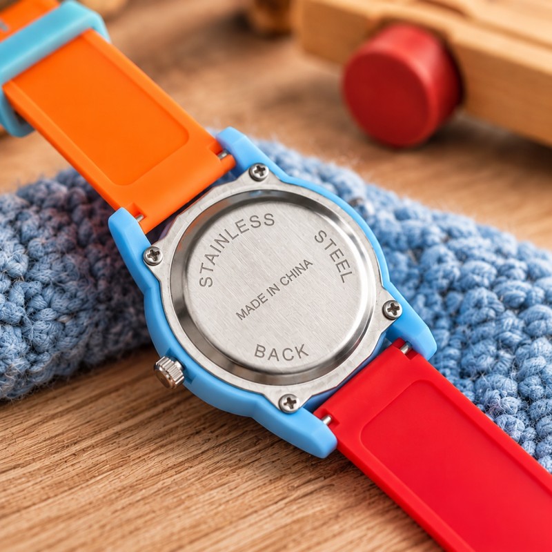 Детские часы Better 002 Dolphin Blue-White с кварцевым механизмом и силиконовым ремешком