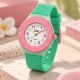 Дитячий годинник Better 004 Green-Pink-White кварцовий зі стрілочним циферблатом та силіконовим ремінцем