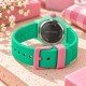 Дитячий годинник Better 004 Green-Pink-White кварцовий зі стрілочним циферблатом та силіконовим ремінцем