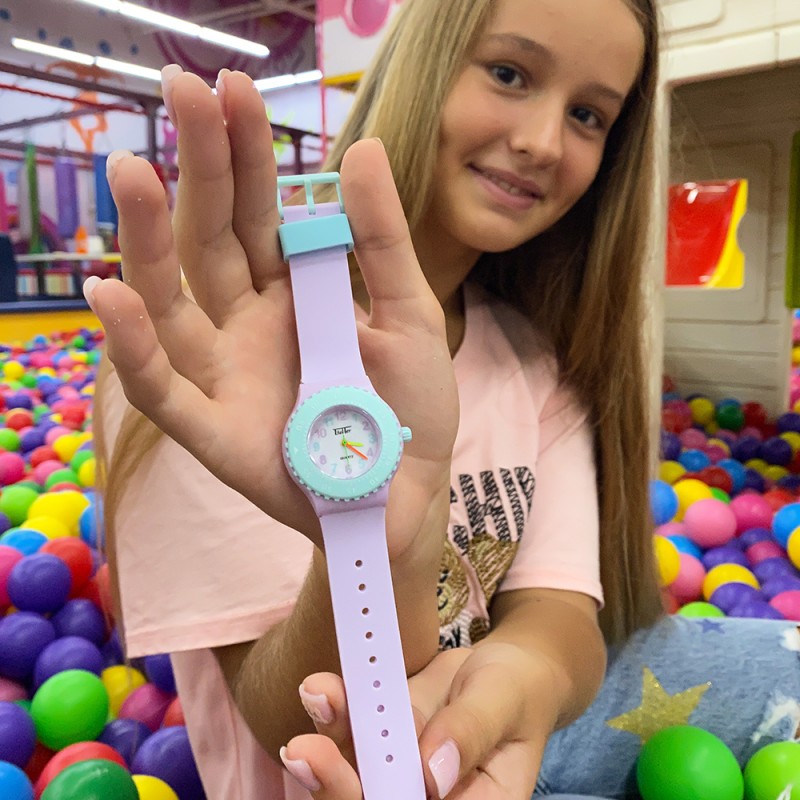 Детские часы Better 004 Purple-Blue-White с кварцевым механизмом и силиконовым ремешком