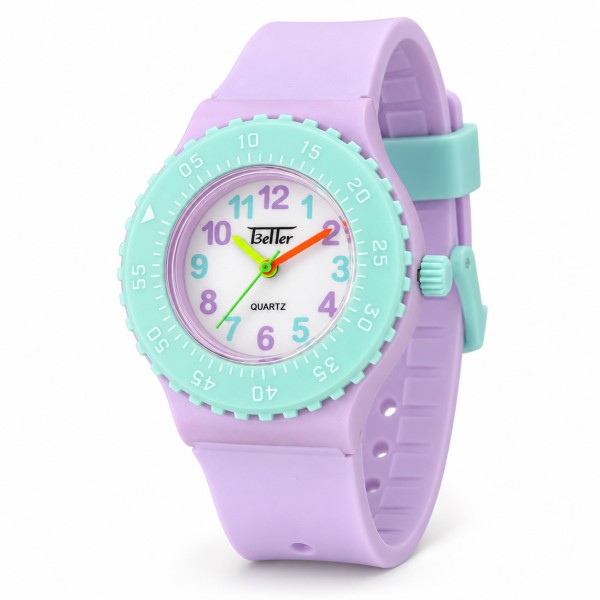 Детские часы Better 004 Purple-Blue-White с кварцевым механизмом и силиконовым ремешком