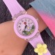 Детские часы Better 005 Flowers Purple-White с фиолетовым силиконовым ремешком и кварцевым механизмом