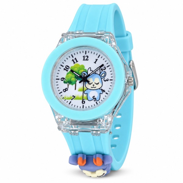 Детские часы Better 005 Deer Blue-White с кварцевым механизмом и силиконовым ремешком