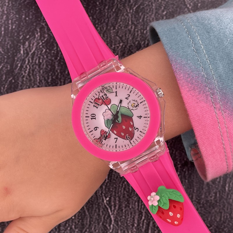 Детские часы Better 005 Strawberry Pink-White розовый силиконовый ремешок 1184-0043