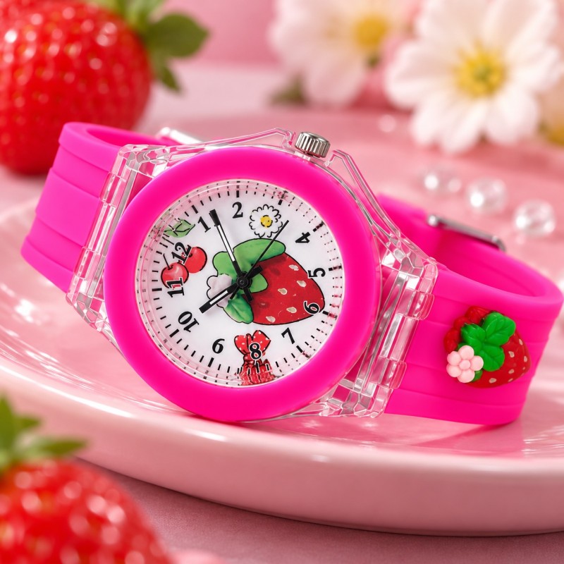 Детские часы Better 005 Strawberry Pink-White розовый силиконовый ремешок 1184-0043