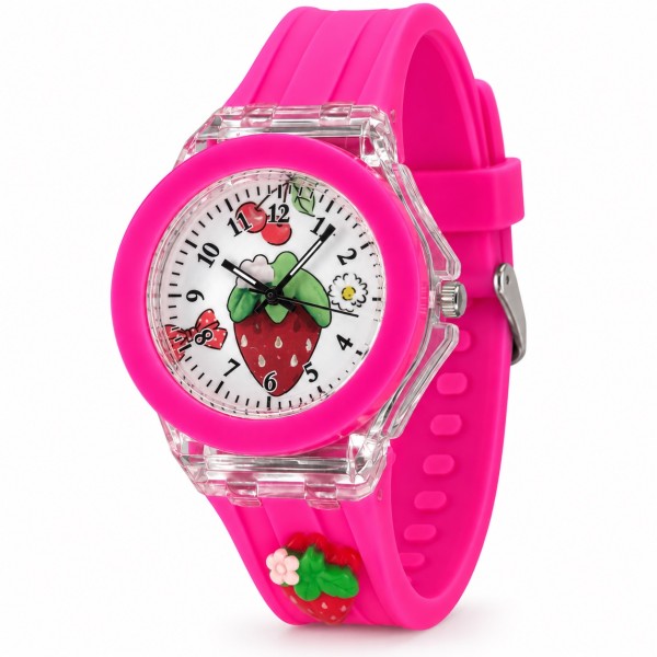 Детские часы Better 005 Strawberry Pink-White розовый силиконовый ремешок 1184-0043