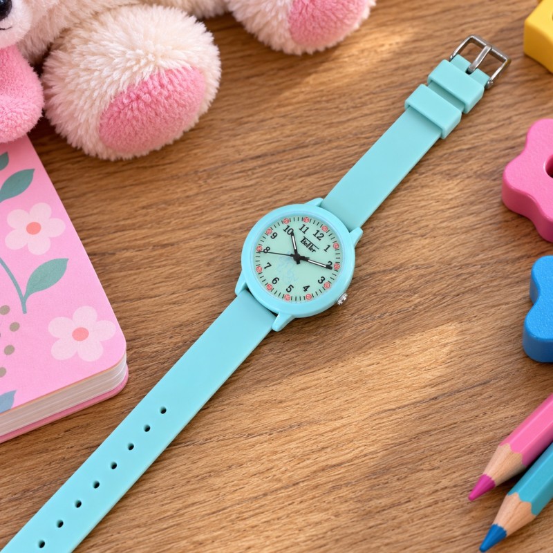 Дитячий годинник Better 006 Unicorn Blue блакитний з силіконовим ремінцем та кварцовим механізмом