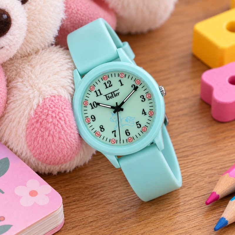 Дитячий годинник Better 006 Unicorn Blue блакитний з силіконовим ремінцем та кварцовим механізмом