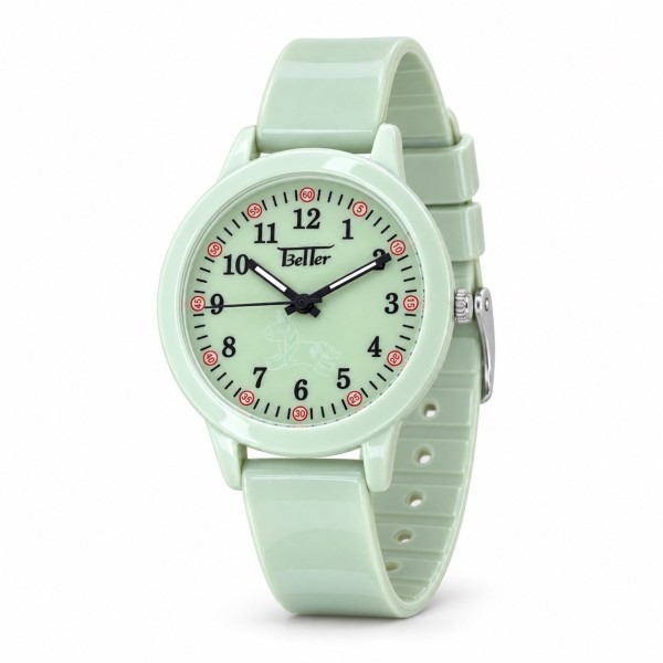 Детские часы Better 006 Unicorn Green с кварцевым механизмом и силиконовым ремешком