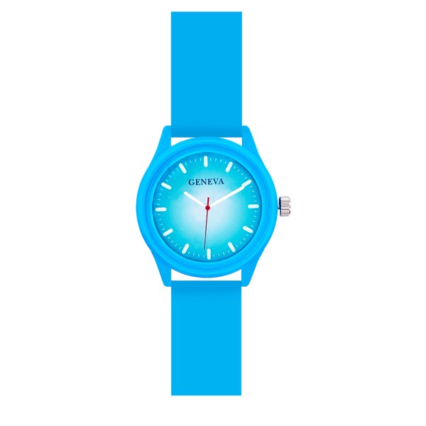 Детские часы Geneva 003 Gradient Light Blue кварцевые со стрелочным циферблатом и силиконовым ремешком