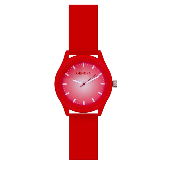 Детские часы Geneva 003 Gradient Red с силиконовым ремешком и кварцевым механизмом