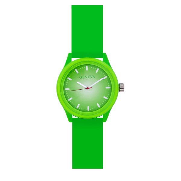 Дитячий годинник Geneva 003 Gradient Green з силіконовим ремінцем та кварцовим механізмом