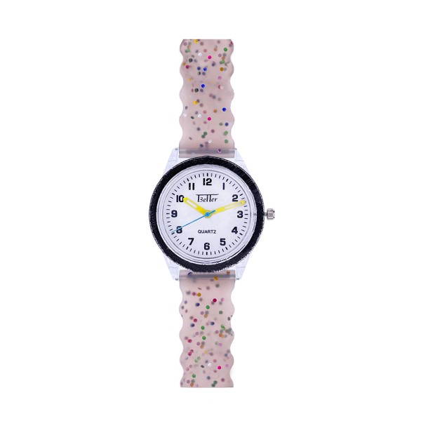 Детские часы Better 008 Shine Gray-White кварцевые с силиконовым ремешком (1184-0084)