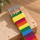 Дитячий годинник Better 003 Rainbow Yellow з різнокольоровим ремінцем та кварцовим механізмом