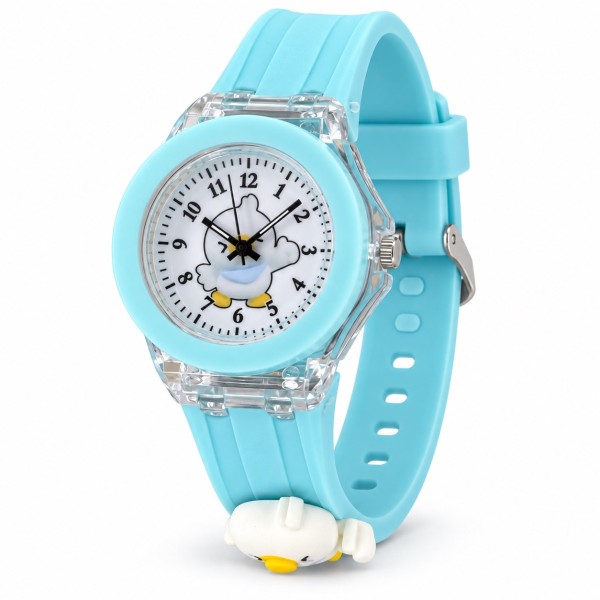 Дитячий годинник Better 005 Duck Blue-White кварцовий зі стрілочним циферблатом та силіконовим ремінцем
