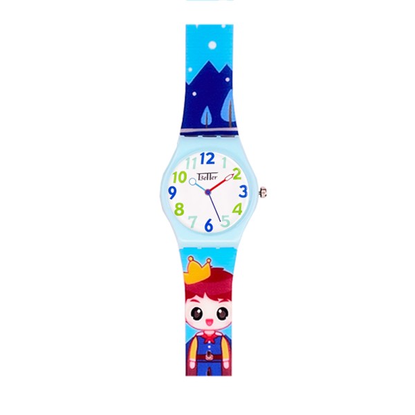 Детские часы Better 012 Prince Light Blue-White с силиконовым ремешком и кварцевым механизмом
