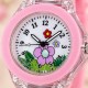Детские часы Better 005 Flowers Pink-White для девочек, розовый силиконовый ремешок, кварцевый механизм