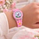 Детские часы Better 005 Flowers Pink-White для девочек, розовый силиконовый ремешок, кварцевый механизм