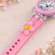 Детские часы Better 005 Flowers Pink-White для девочек, розовый силиконовый ремешок, кварцевый механизм