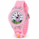 Детские часы Better 005 Flowers Pink-White для девочек, розовый силиконовый ремешок, кварцевый механизм