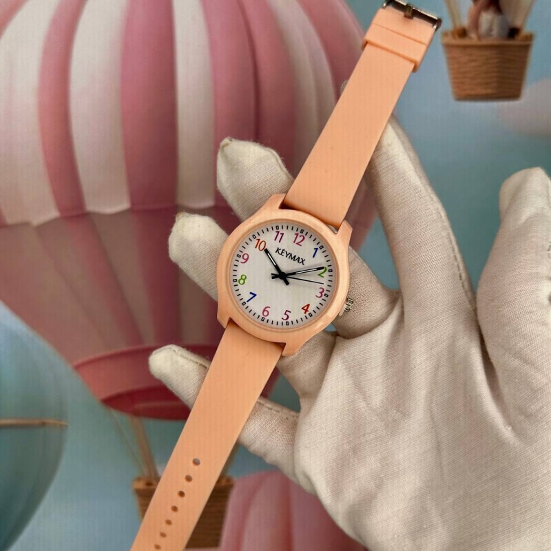 Детские часы Better Keymax Light Pink 1184-0137 с розовым силиконовым ремешком