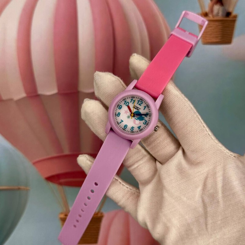 Детские часы Better 002 Мermaid Purple-White с кварцевым механизмом и силиконовым ремешком