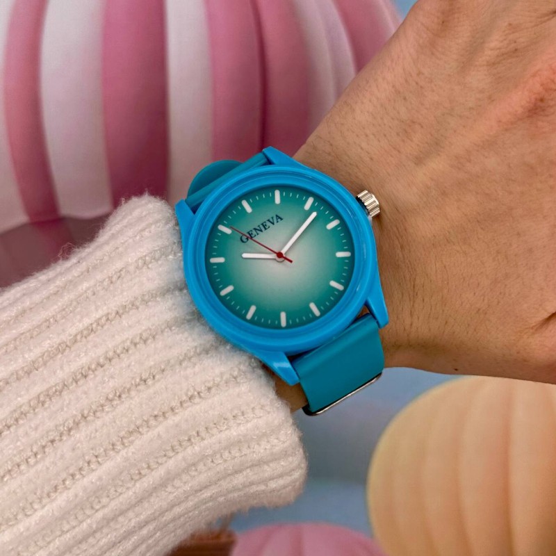 Детские часы Geneva 003 Gradient Blue с кварцевым механизмом и силиконовым ремешком