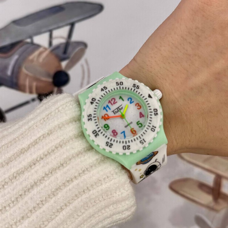 Детские часы Better 010 Space Green-White в космическом дизайне, SKU 1184-0148