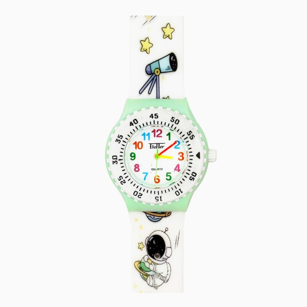 Детские часы Better 010 Space Green-White в космическом дизайне, SKU 1184-0148