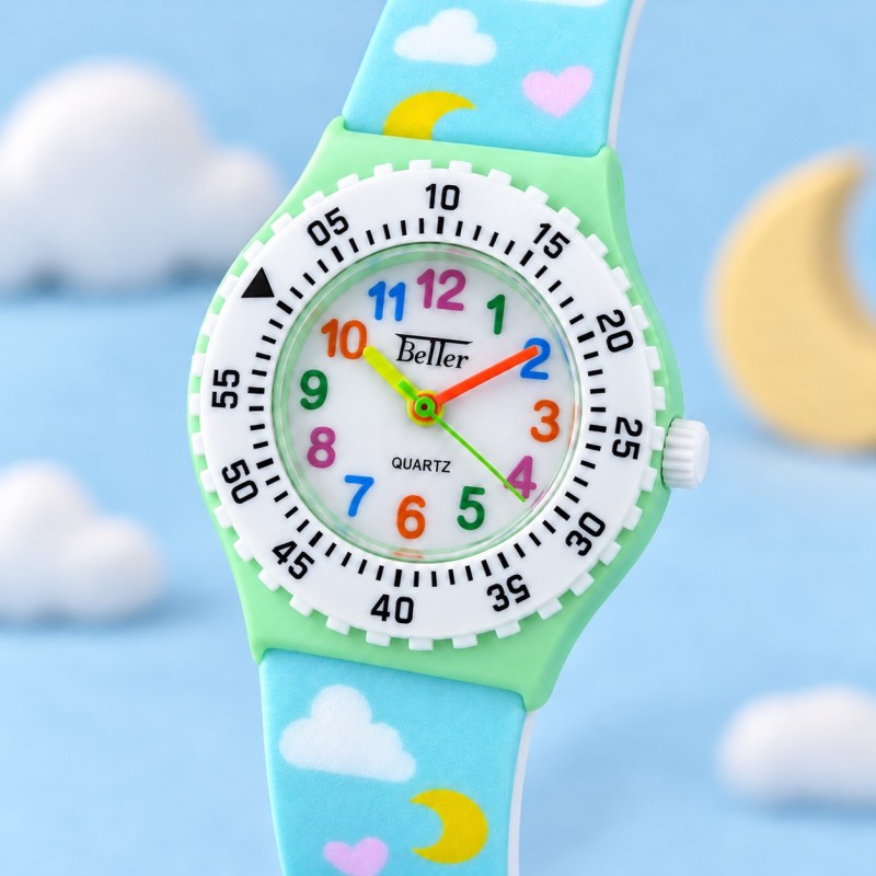 Детские часы Better 010 Sky Green-White в бело-зеленом цвете (SKU: 1184-0149)