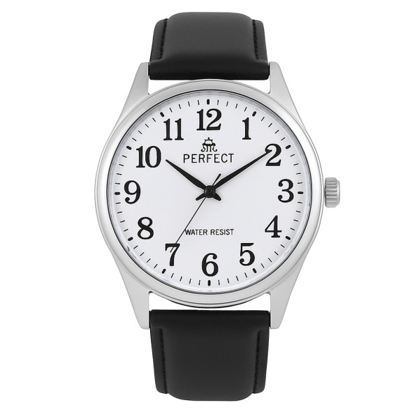 Наручные часы Perfect 431 Silver-Black XXL в серебристо-черном корпусе