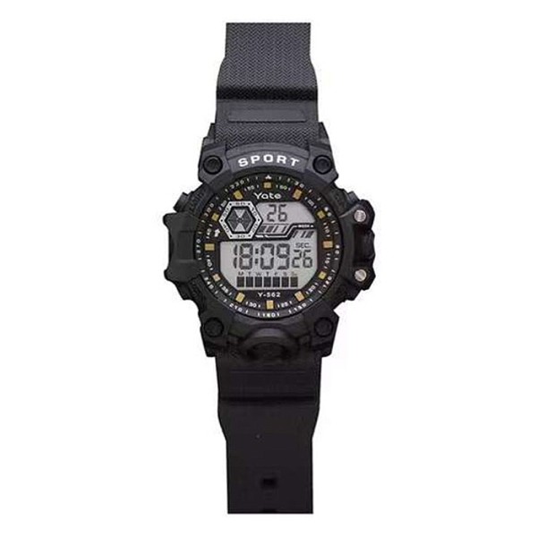 Наручные часы Yate Y-562 All Black в стиле милитари с черным корпусом и ремешком
