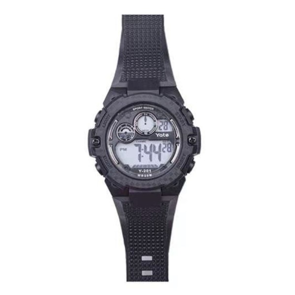 Наручные часы Yate Y-201 All Black в стиле милитари с черным корпусом и ремешком