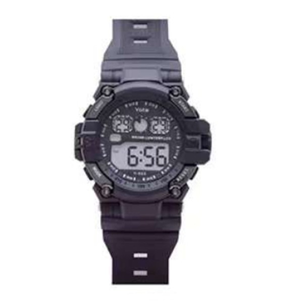Наручные часы Yate Y-523 All Black в стиле милитари с черным ремешком и корпусом