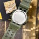 Тактичний чоловічий годинник Patriot 002CMGRUASI Тризуб срібло Зелений камуфляж з підсвічуванням
