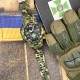 Чоловічий тактичний годинник Patriot 003CMGRDPS Зелений камуфляж з підсвічуванням та захистом 5 ATM