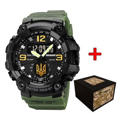Годинник наручний Patriot 003AGUAGD Тризуб золото Зелені  + Коробка STOPPED
