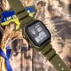 Наручний годинник Patriot 010AGUASI Тризуб срібло Зелений, тактичний електронний годинник 5 ATM