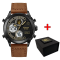 Годинник наручний Patriot 017BKBR Тризуб золото Black-Brown STOPPED