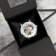 Жіночий механічний годинник Patriot 022 Silver-Black Вільна бо Українка, сріблястий корпус та чорний ремінець
