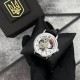Жіночий механічний годинник Patriot 022 Silver-Black Вільна бо Українка, сріблястий корпус та чорний ремінець