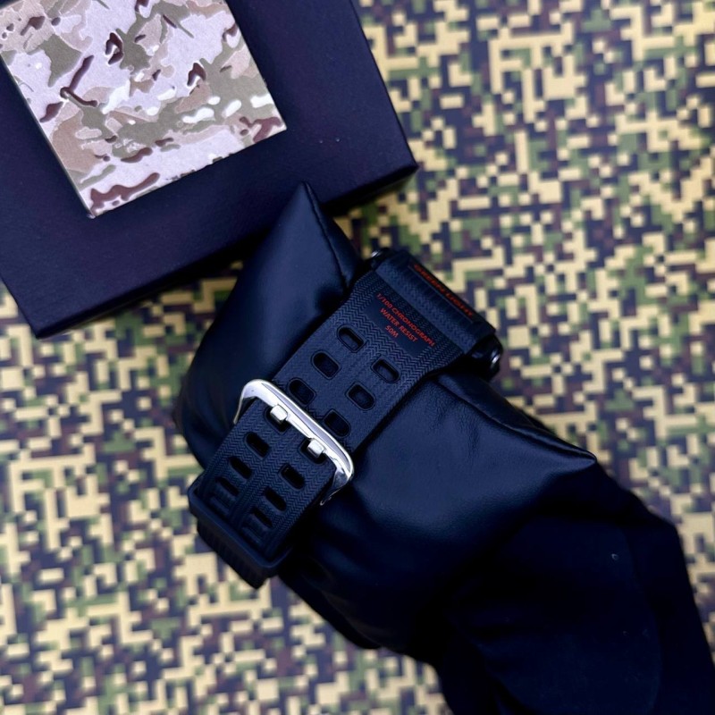 Чоловічий спортивний годинник Patriot 012RD Black-Red з комбінованим циферблатом та водозахистом 5 ATM