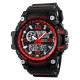 Чоловічий спортивний годинник Patriot 012RD Black-Red з комбінованим циферблатом та водозахистом 5 ATM
