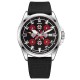 Мужские механические часы Awarder 040 Embroidery Silver-Red Black Automatic с сапфировым стеклом и 10ATM